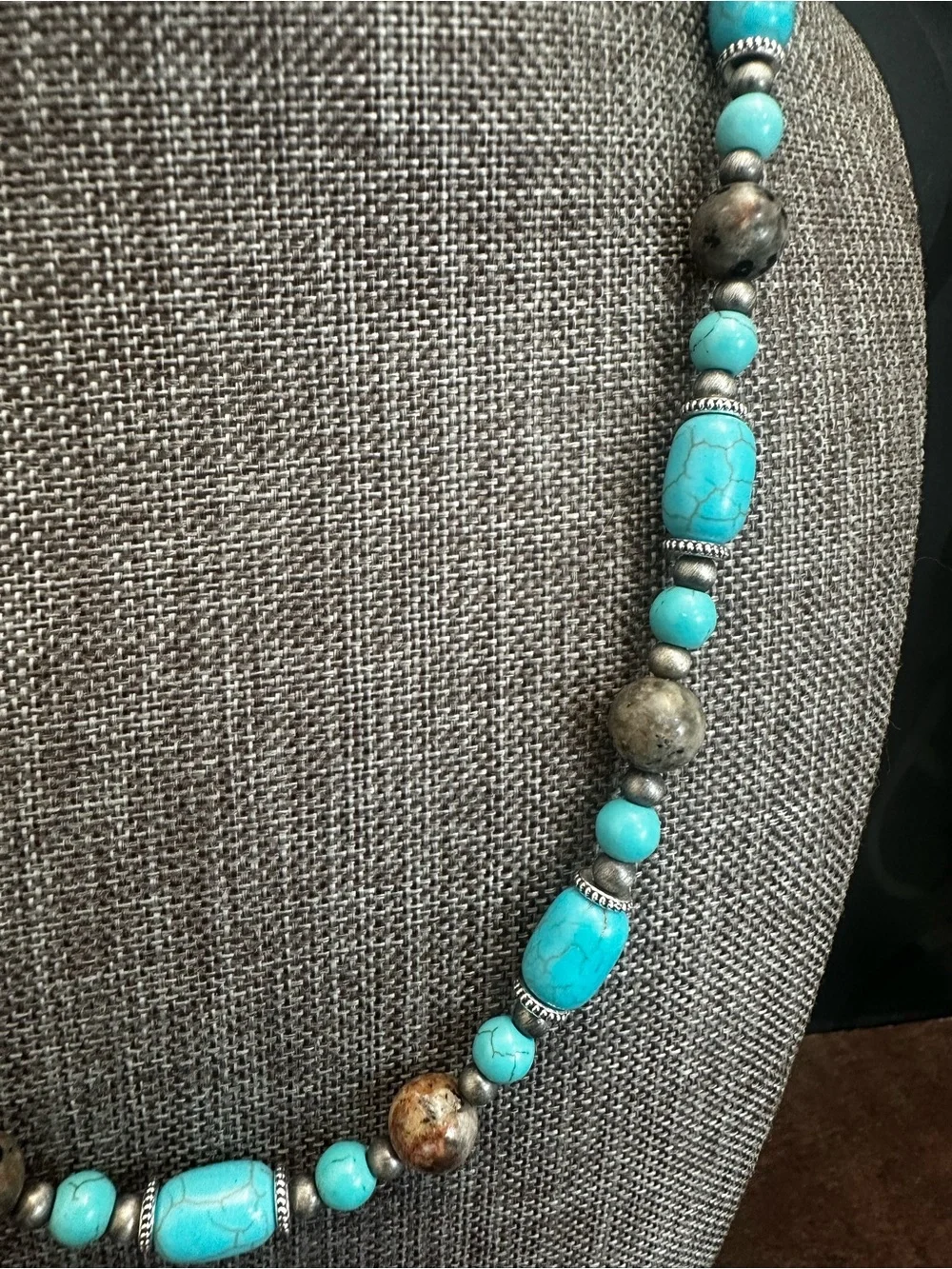 Turquoise Bead Necklace - Handmade Jewelry